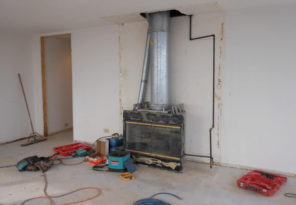 Removal of old gas fireplace no longer permitted in building