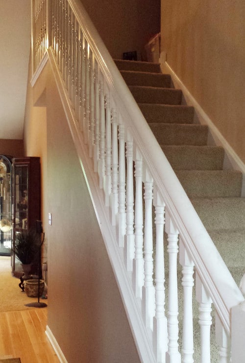 Wooden Stair Banister - Before