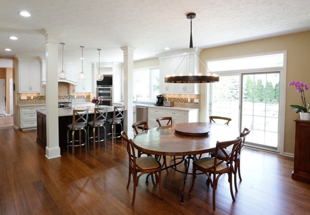 Open Kitchen and Dining Areas