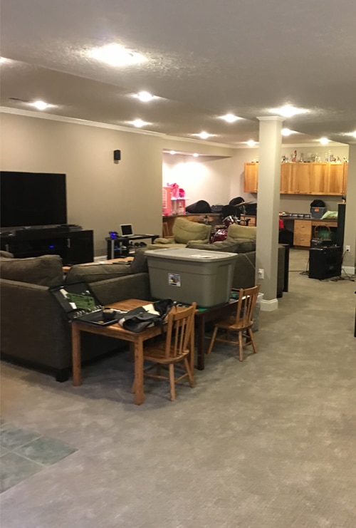 Before-Basement Living Area