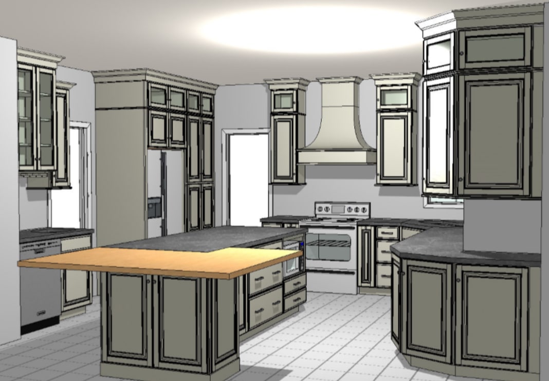 Kitchen 3D Rendering