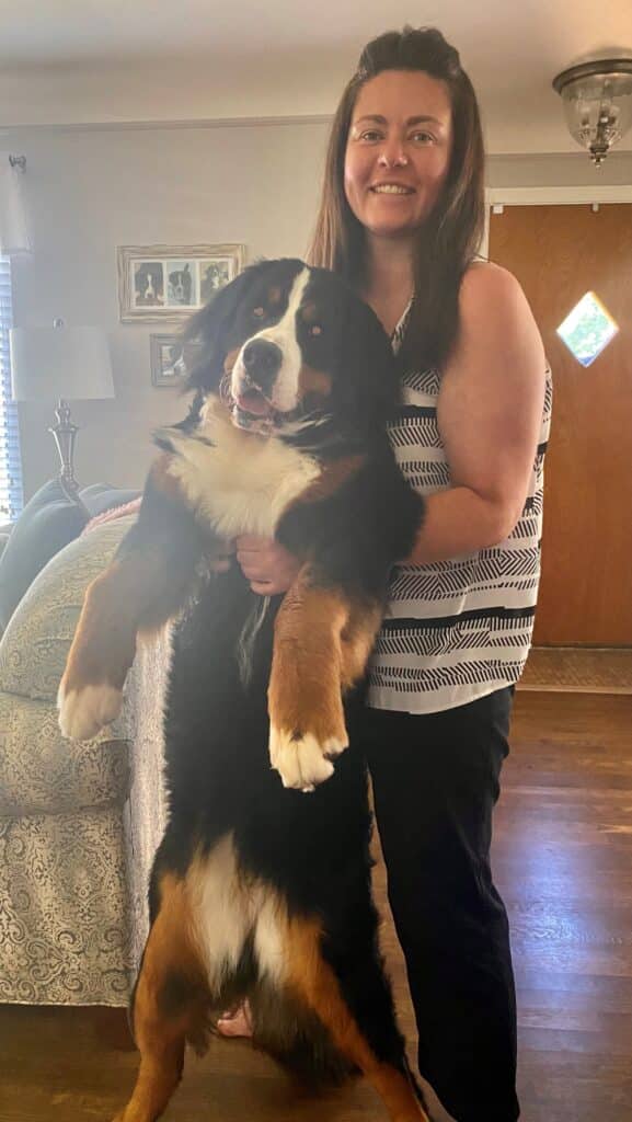 Beth Orr with big dog Penelope
