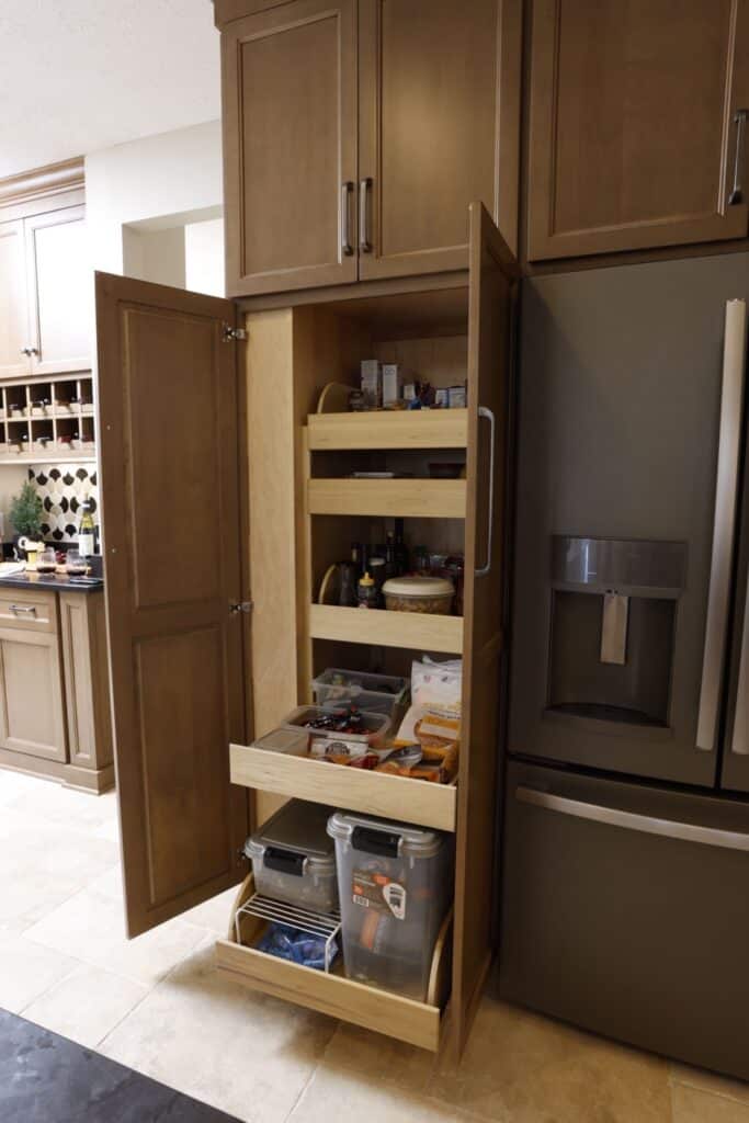 pull out drawers in kitchen
