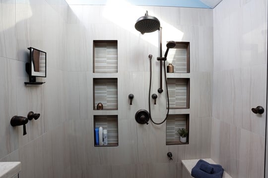 Custom Shower With Built-in iche