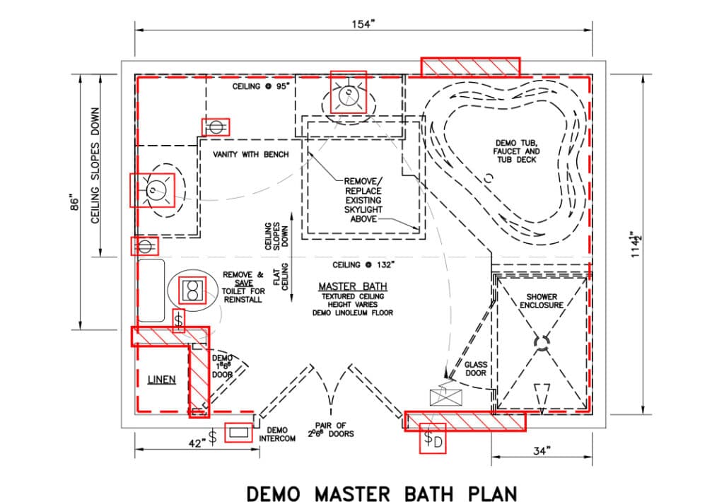 Proposed Bathroom Demo Plan