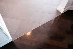 transition between tile and hardwood flooring