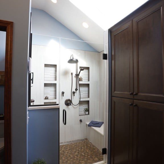 custom storage in bath