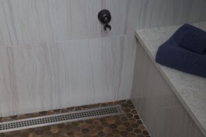 Custom tile shower details