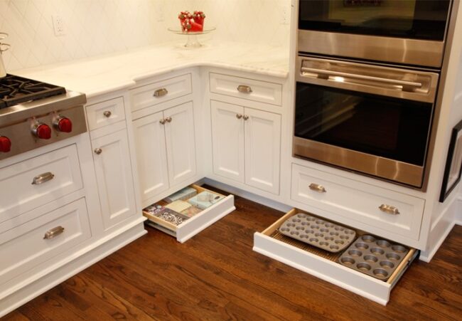 toe kick drawers from Dover Home Remodeling