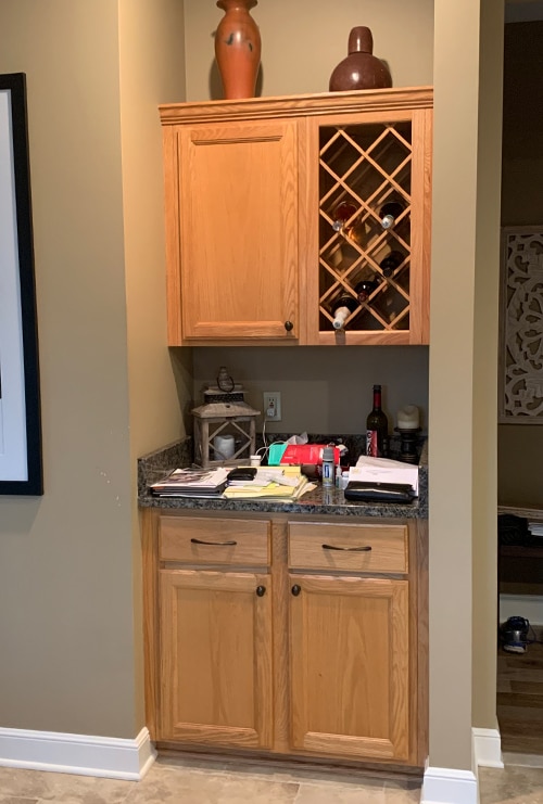 Before: Built-in Wine Cubby
