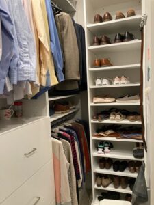 New closet storage for shoes