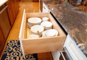 drawer with plate storage
