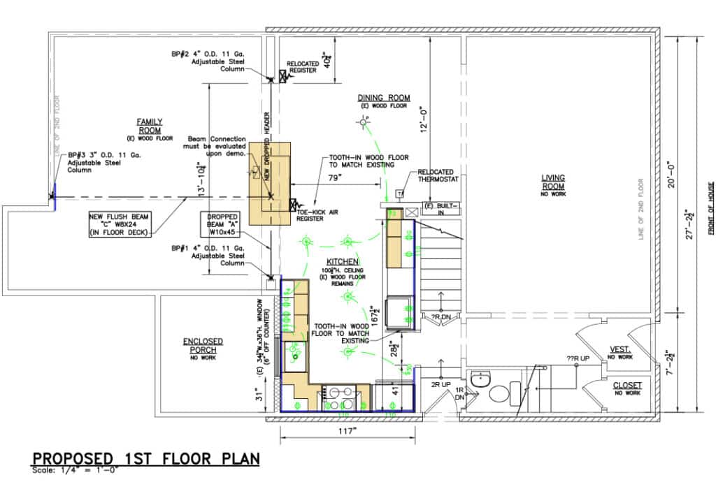 New Floor Plan Showing Proposed Changes