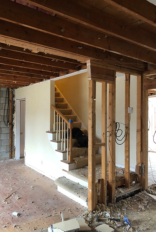 During: Stairway Wall Removal