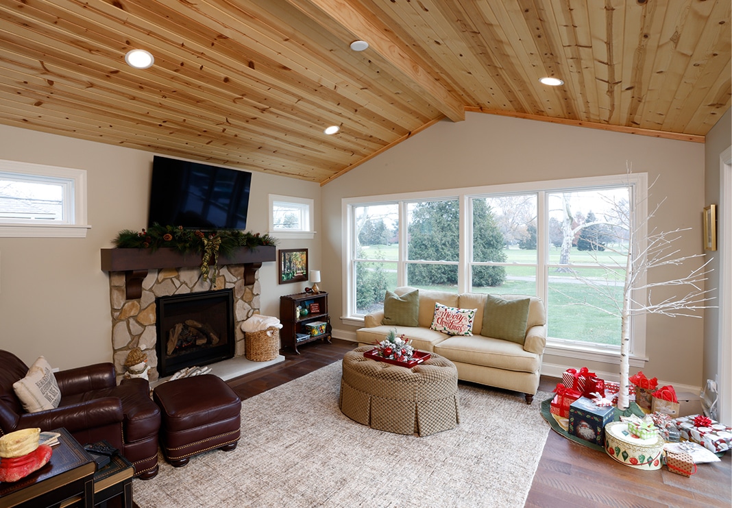 Wood Plank Vaulted Ceiling