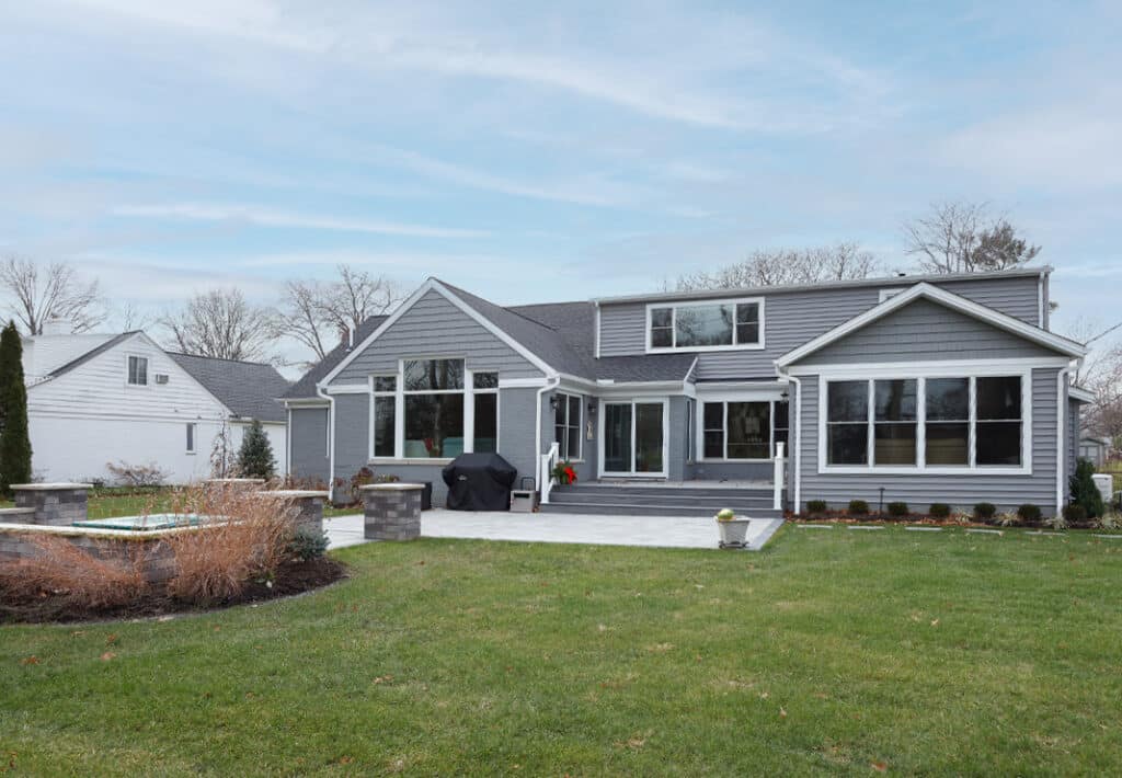 Remodeled Home Exterior and Rear Deck and Patio